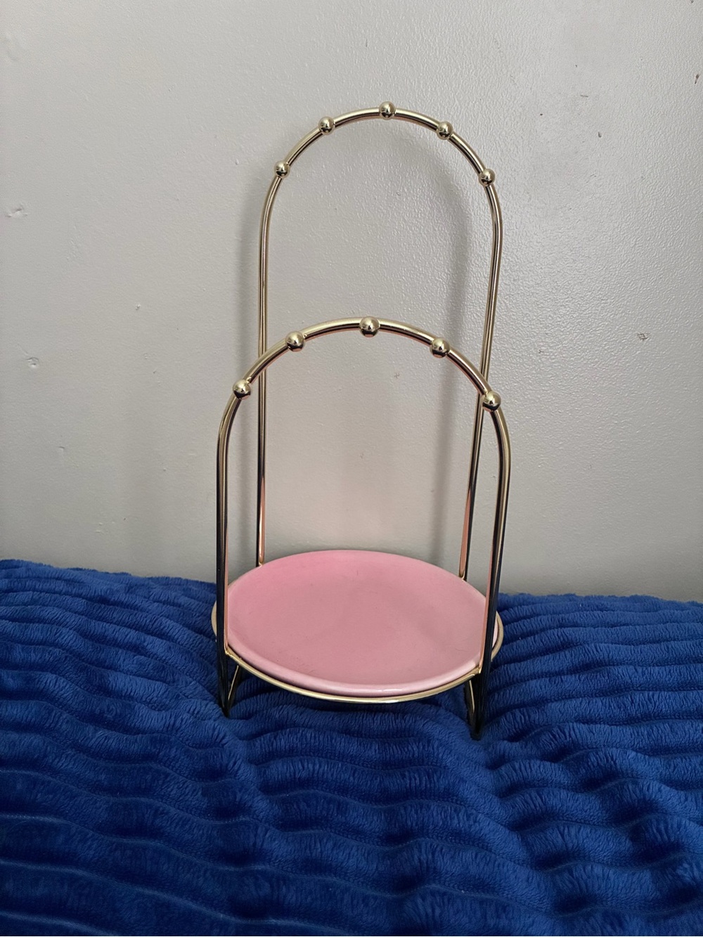 Jewelry Headband Display Rack Gold Metal